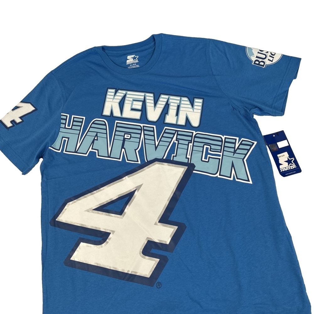 New Starter Kevin Harvick #4 NASCAR Busch Light SS T-Shirt Mens Size XL NWT